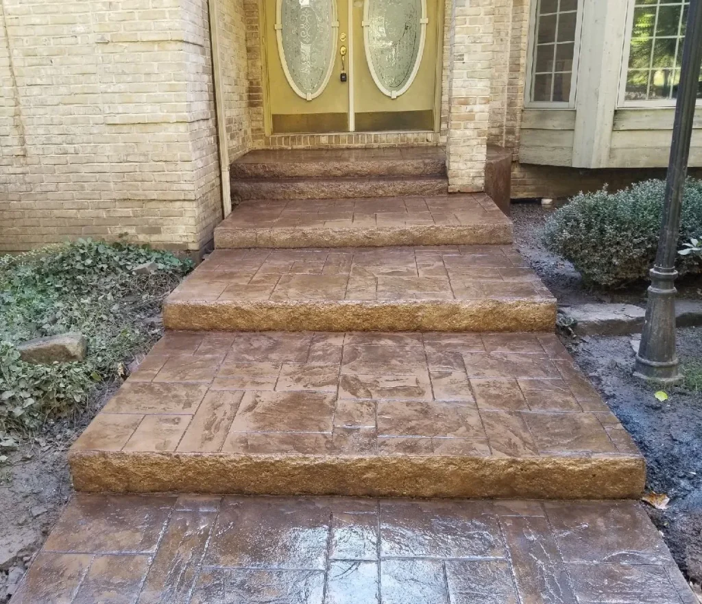 Stamped-Georgia-Clay-steps-2